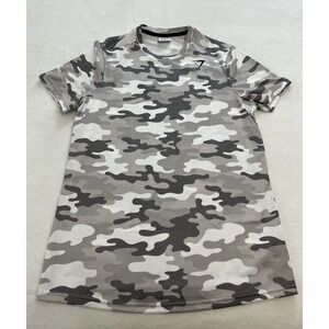 Gymshark‎ Shirt Mens Gray Short Sleeve Tee Gym Athletic Running Slim Fit Size XS